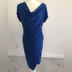 Jones New York Asymmetrical Blue Dress